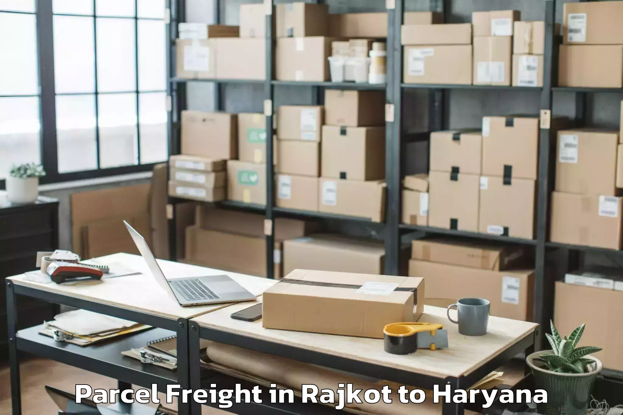 Rajkot to Bml Munjal University Gurgaon Parcel Freight